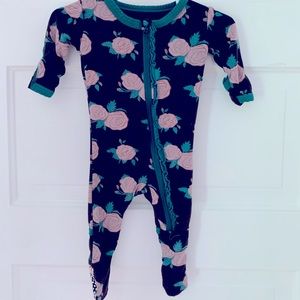 Kickee Pants floral footed pajamas